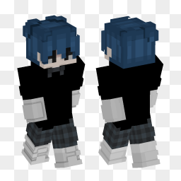 Boy Blue Hair Minecraft Skin | laby.net