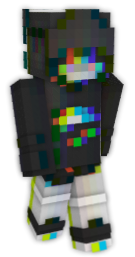 My friend made a Glitch skin from roco on Minecraft skin dex : r