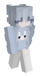 Girl Blue Hair Minecraft Skin - Laby