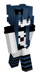 Blue Hair Stripes Minecraft Skin - Laby