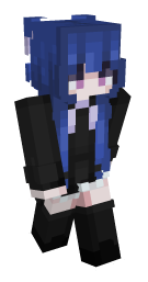 Girl Blue Hair Minecraft Skin - Laby