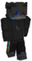 My friend made a Glitch skin from roco on Minecraft skin dex : r