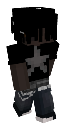 Black Hair Black Minecraft Skin - Laby