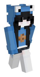 Girl Black Hair Minecraft Skin - Laby
