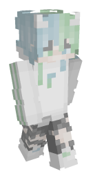Two Tone Blue Hair Minecraft Skin - Laby