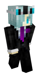 Suit Blue Hair Minecraft Skin | laby.net