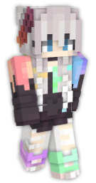 minecraft girl skins with rainbow hair