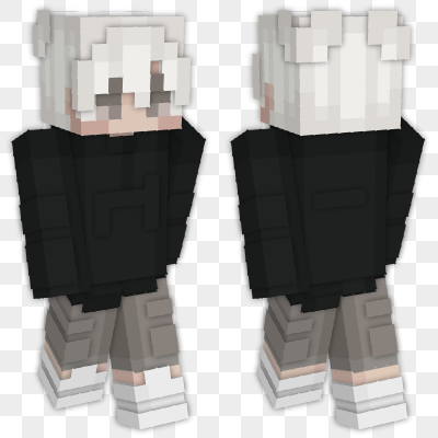 White Hair Minecraft-Skin | laby.net