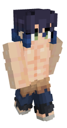 Inosuke Black Hair Minecraft Skin - Laby