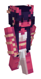 Black Hair Demon Minecraft Skin | laby.net