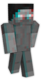 My friend made a Glitch skin from roco on Minecraft skin dex : r