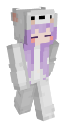 Purple Hair Polar Bear Minecraft Skin - Laby