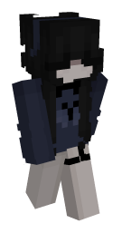Girl Black Hair Minecraft Skin - Laby