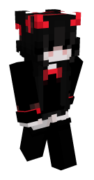 Long Hair Red Eyes Minecraft Skin - Laby