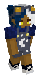 Split Hair Color Black Minecraft Skin - Laby