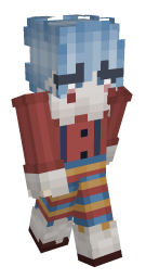 Clown Blue Hair Girl Minecraft Skin - Laby