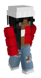 Black Girl Red Minecraft Skin | laby.net