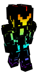 Cyborg Rainbow Minecraft Skin - Laby